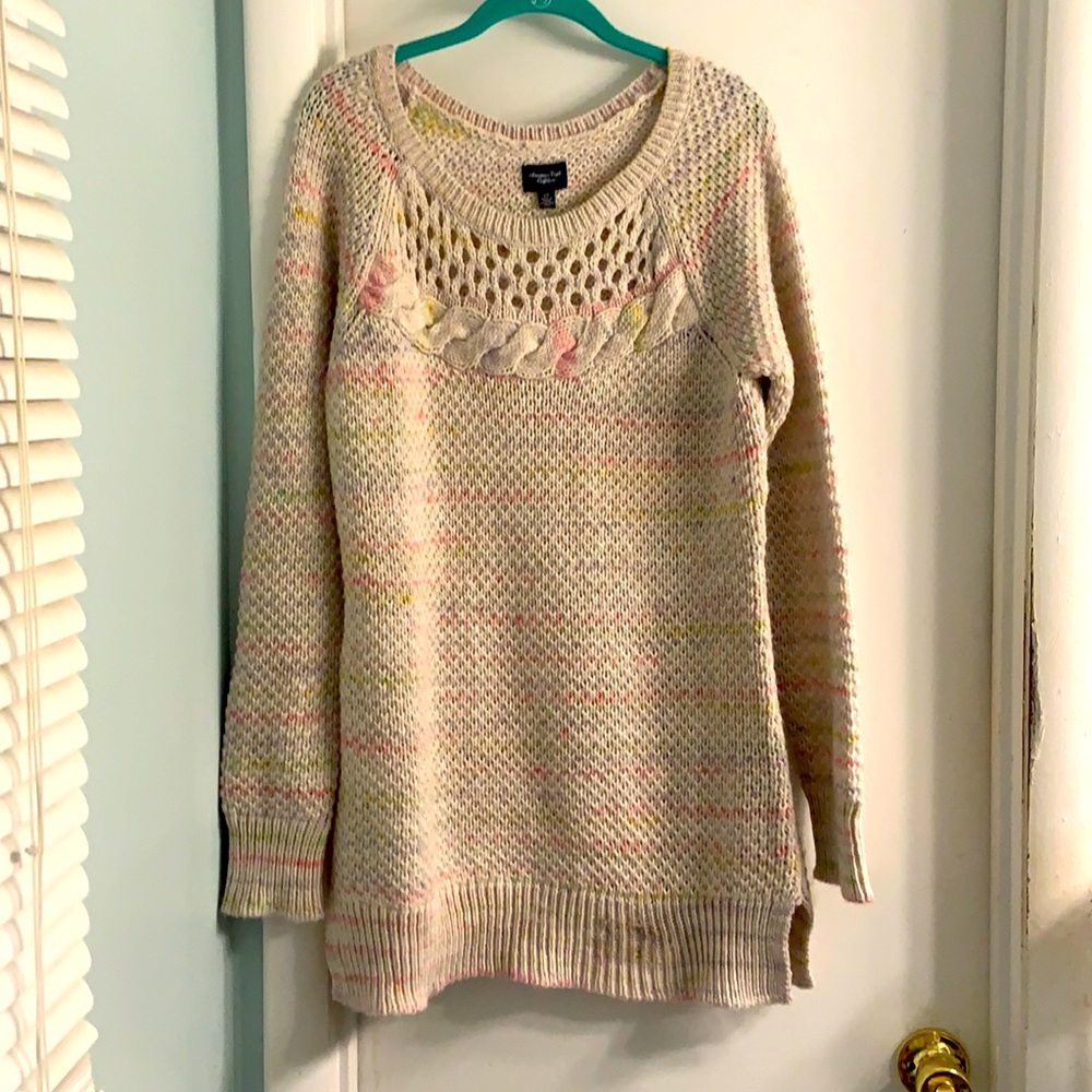 American Eagle Pastel Wool Blend Knit Sweater